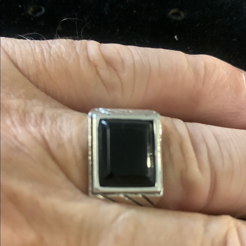 Silver Ring with Black Stone Bogo
